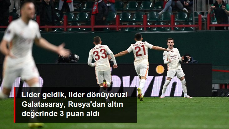 Aslanlar Avrupa'da tur kapısını araladı! Lider geldik lider dönüyoruz Galatasaray, Rusya deplasmanında Lokomotiv Moskova'yı 1-0 mağlup etti