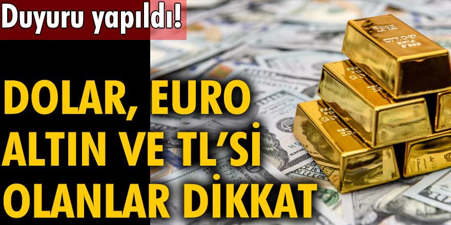 Son Dakika Dolar, Euro, Altın ve TL’si olanlar dikkat! Kritik uyarı şimdi yapıldı