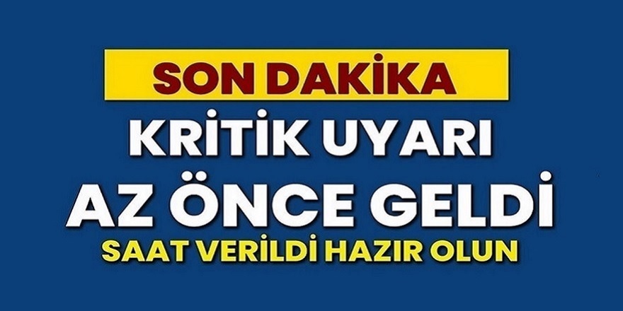 Son Dakika kritik uyarı az evvel geldi! Saat verildi İstanbullular hazır olun dikkat!
